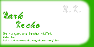 mark krcho business card